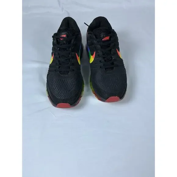 Nike Air Max 2017Black Rainbow Swoosh Multicolor Running ShoesMen 9.5 849560-901